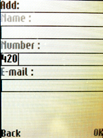 j2me sms midlet adresář