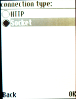 j2me sms midlet nastavení připojení
